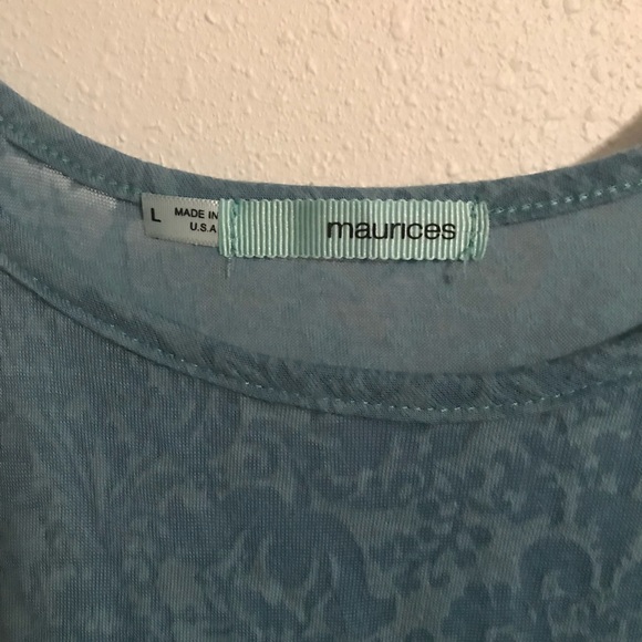 Maurice’s Burnout Dusty Blue Tank Large - Picture 2 of 4